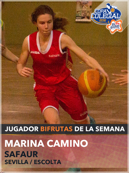 Marina Camino. Jugadora Bifrutas de la semana. Copa Colegial Sevilla.