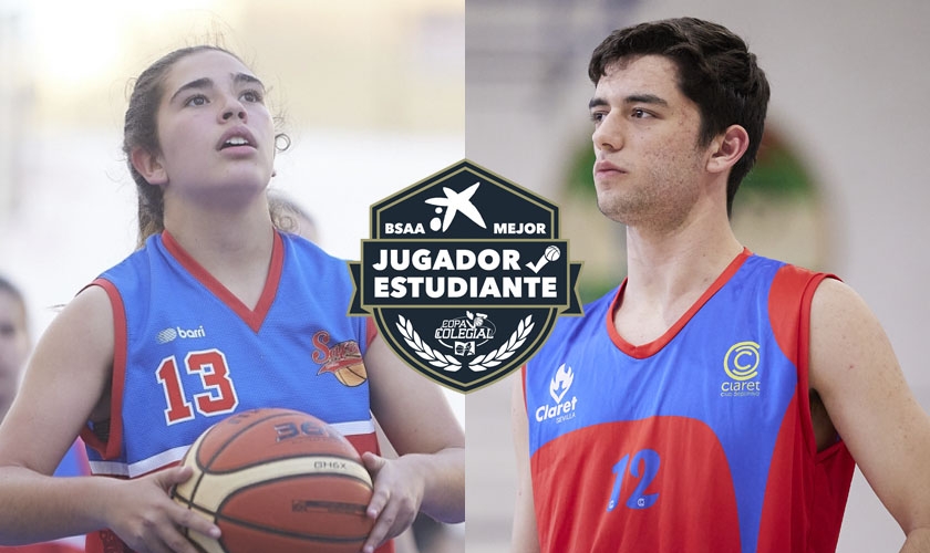 Ángela Lineros y Joaquín Drake, BSAA Mejor Jugador-Estudiante de la Copa Colegial Sevilla 2022
