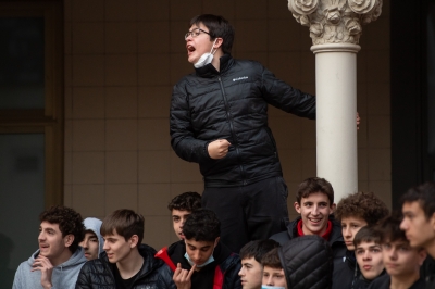 La afición de Virolai, ruidosa