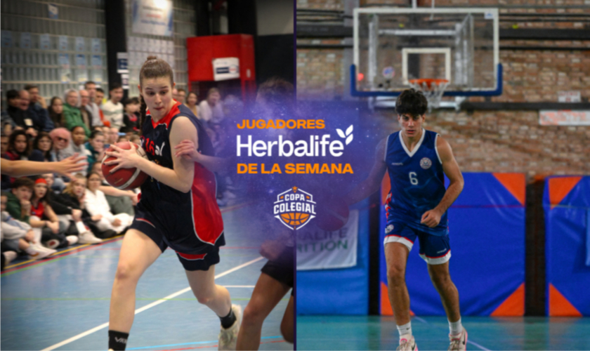 Cara de MVP: Carlota Gutiérrez (Arcángel), y Marc Estapé (Liceo Francés), MVP Herbalife de la Semana