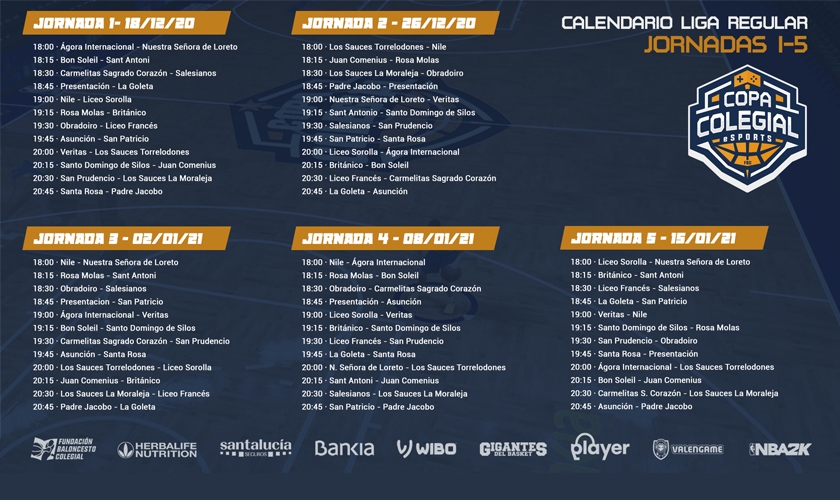 Copa Colegial eSports: calendario completo de la liga regular