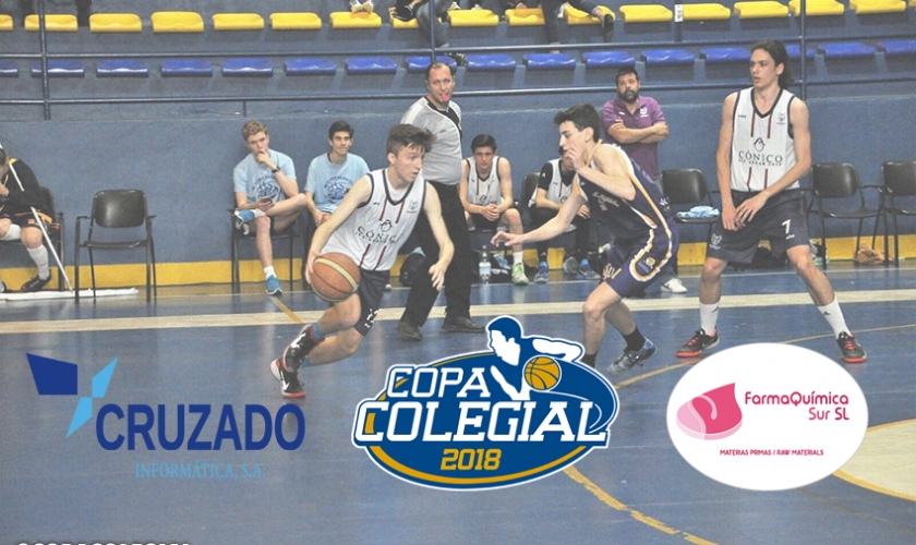 Cruzado Informática y Farma Química Sur, patrocinadores en Málaga de la Copa Colegial 2018
