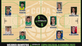 Estos son los Mejores Quintetos Herbalife de Copa Colegial A Coruña 2023