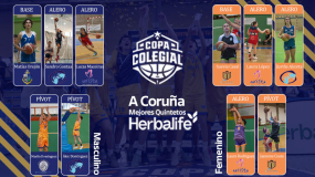 Estos son los Mejores Quintetos Herbalife de Copa Colegial A Coruña 2024