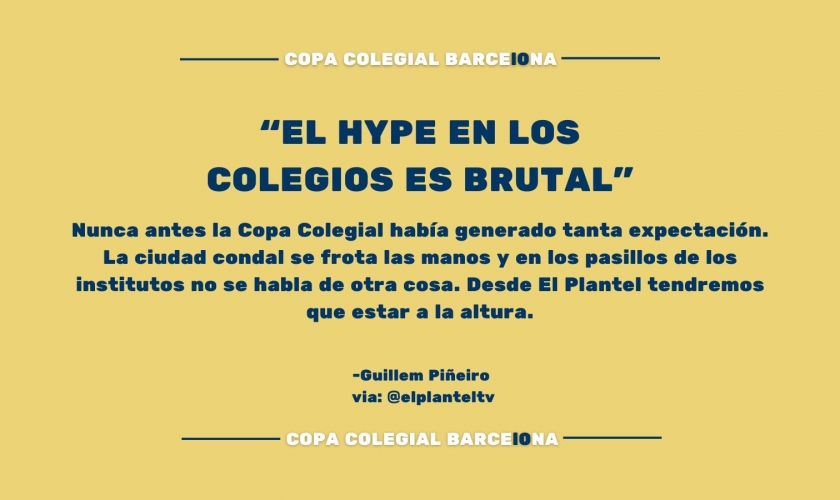 "El hype en los colegios es brutal" - Opinión