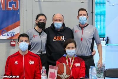 Nuestro presidente, con los árbitros