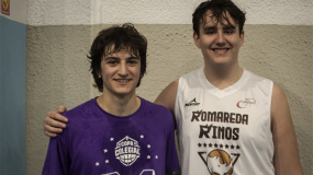 Lucas Macklin-Dib y Hugo Layunta en zona mixta