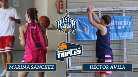 Marina Sánchez (Pàlcam) y Héctor Ávila (Sant Gabriel), campeones del concurso de triples