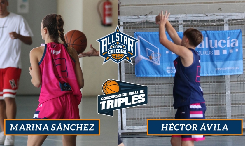 Marina Sánchez (Pàlcam) y Héctor Ávila (Sant Gabriel), campeones del concurso de triples