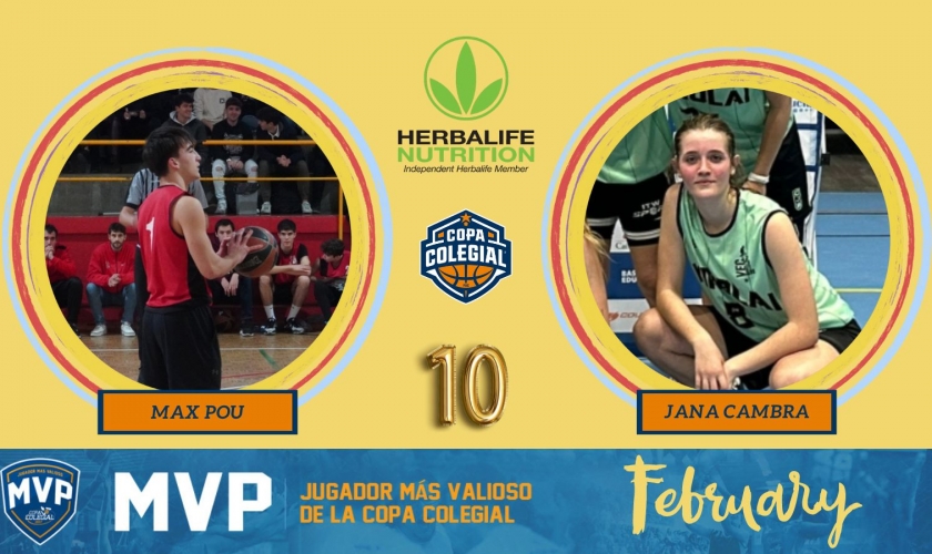 Max Pou (Sant Ignasi) y Jana Cambra (Virolai), MVP Max Pou (Sant Ignasi) y Jana Cambra (Virolai), MVP