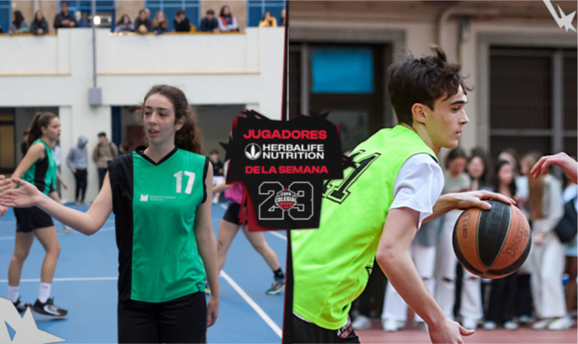 Pol Colominas (Lestonnac) y Abril Bagüeste (Kostka), Jugadores Herbalife de la 9ª semana en BCN