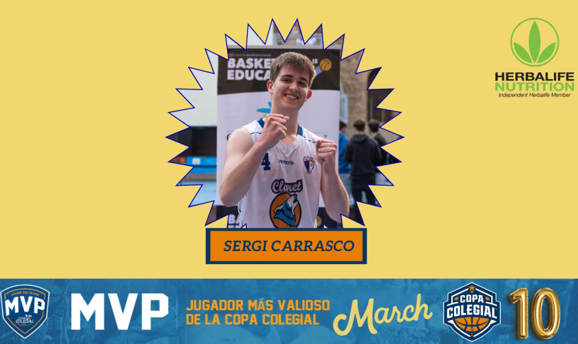 Sergi Carrasco, jugador más valioso del mes de marzo en Barcelona