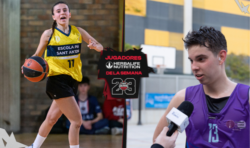 Sonia López (EPSA) y Gerard Miralles (Quatre Cantons), jugadores Herbalife de la 12ª semana en BCN Sonia López (EPSA) y Gerard Miralles (Quatre Cantons), jugadores Herbalife de la 12ª semana en BCN