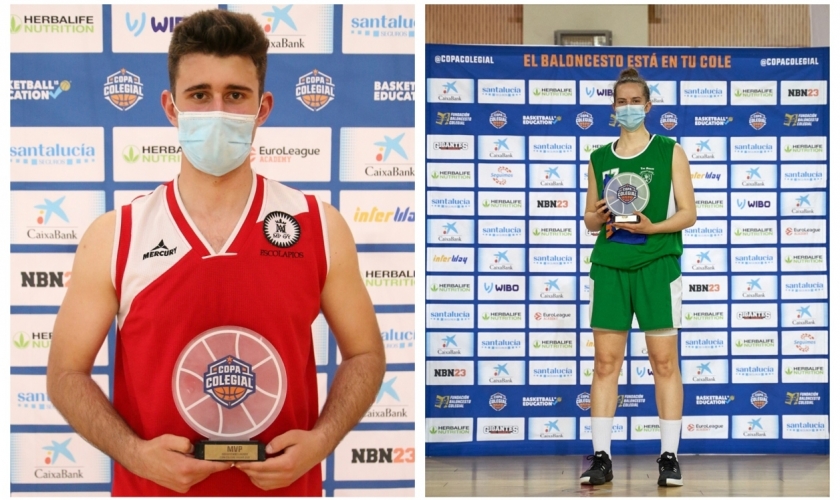 Un rendimiento...impresionante: Cristina Fidalgo y Pablo Ardila,MVP de la Copa Colegial Madrid 2021 