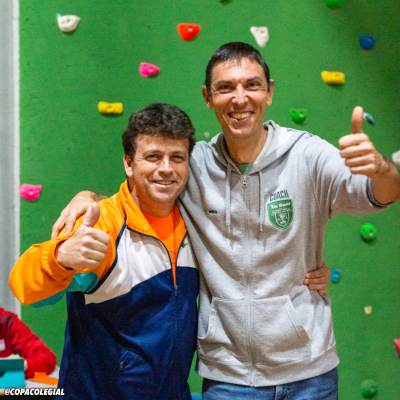 Gran ambiente entre los dos coaches