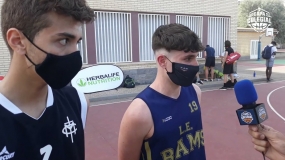 Víctor Franco y Pablo Zapater pasan por nuestra "zona mixta" tras el Rosa Molas - Liceo Europa